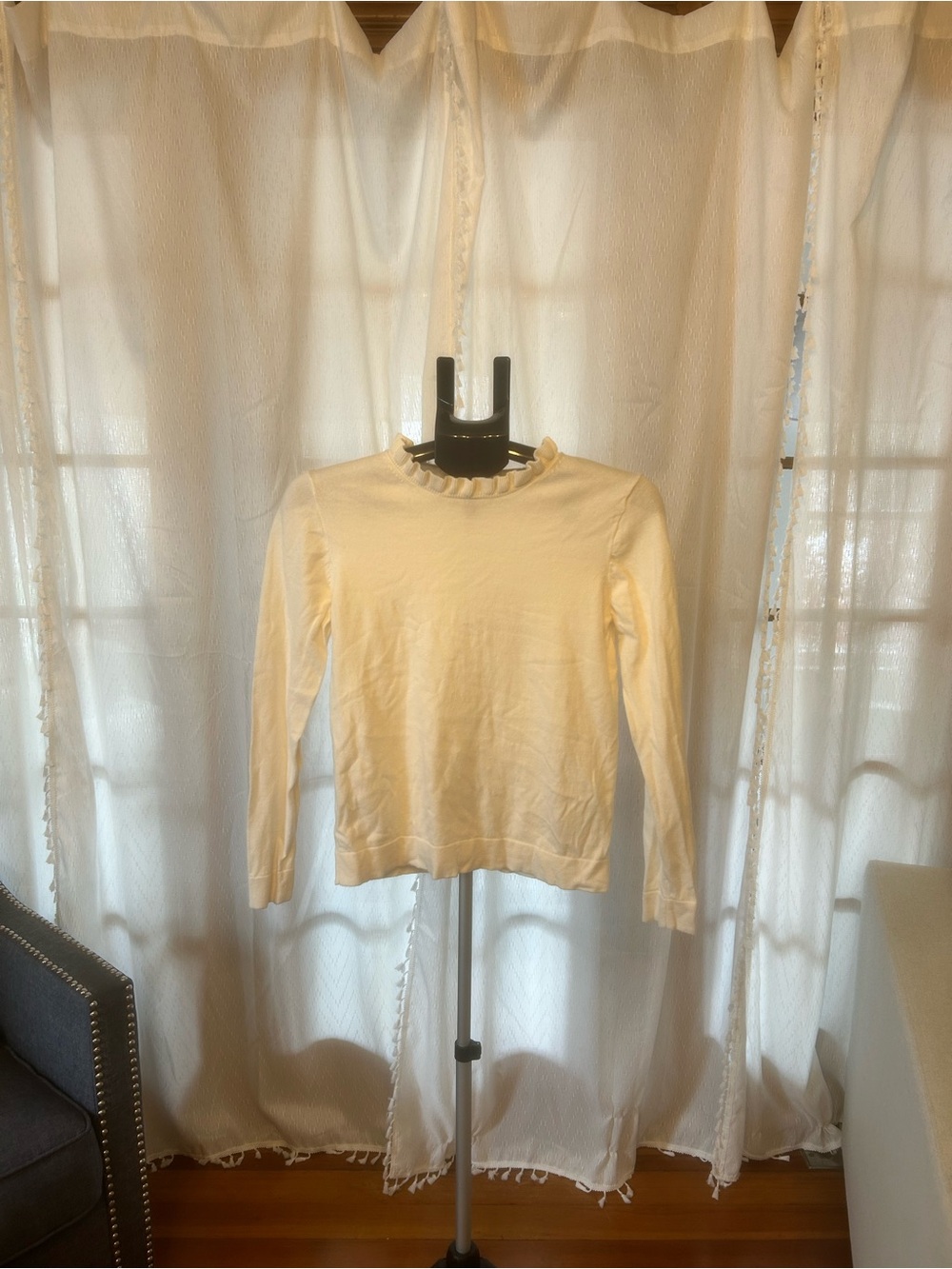J. Crew Ivory Lightweight Knit Sweater Size Smallr